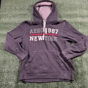Aeropostale Men's gray Hoodie with New York Print. XL